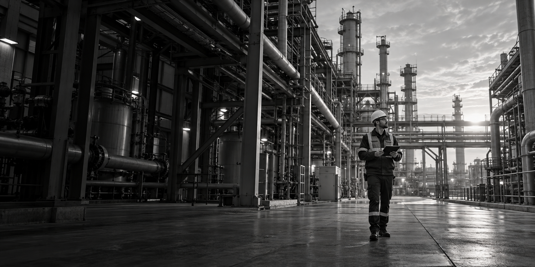 Profissionais em ambiente industrial